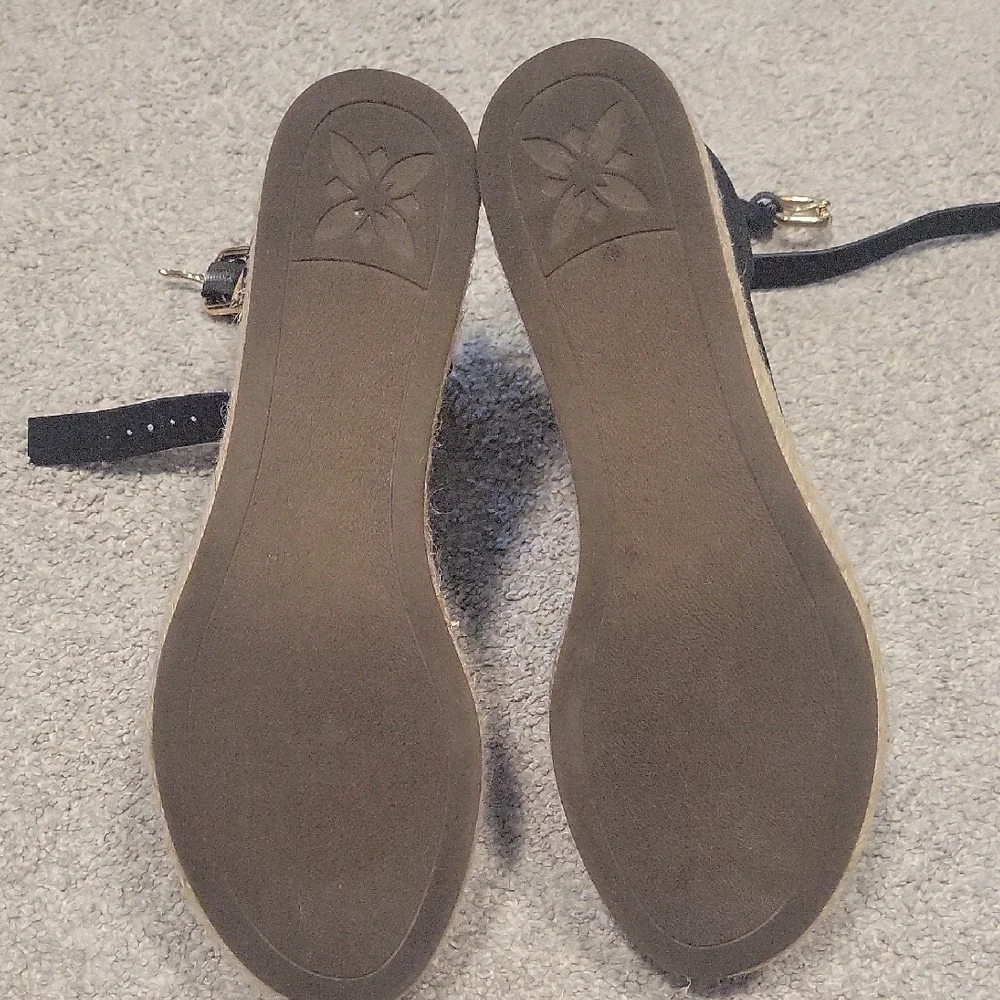 BCBGeneration Black Espadrille Wedges